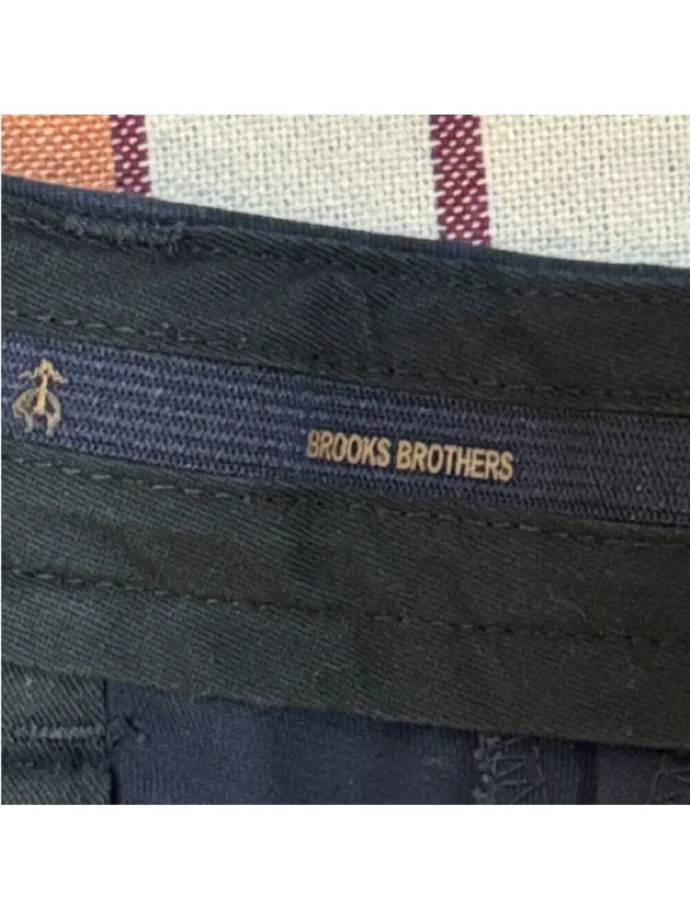 Brooks Brothers Chino Advantage Stretch Pants Dark Blue 34 32